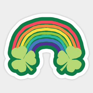 Shamrock Rainbow for St Patricks Day Sticker